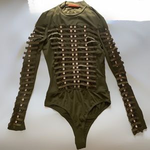 Banjul Olive Green Bodysuit